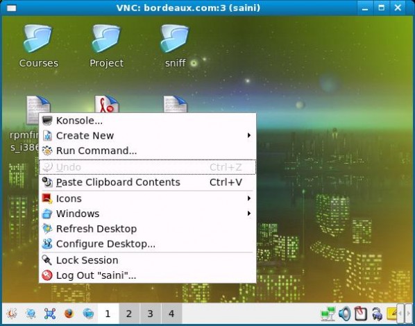 VNC Server VNC Viewer Screenshot KDE